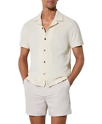 Reiss Men's Eden Towelling Short-Sleeve Shirt