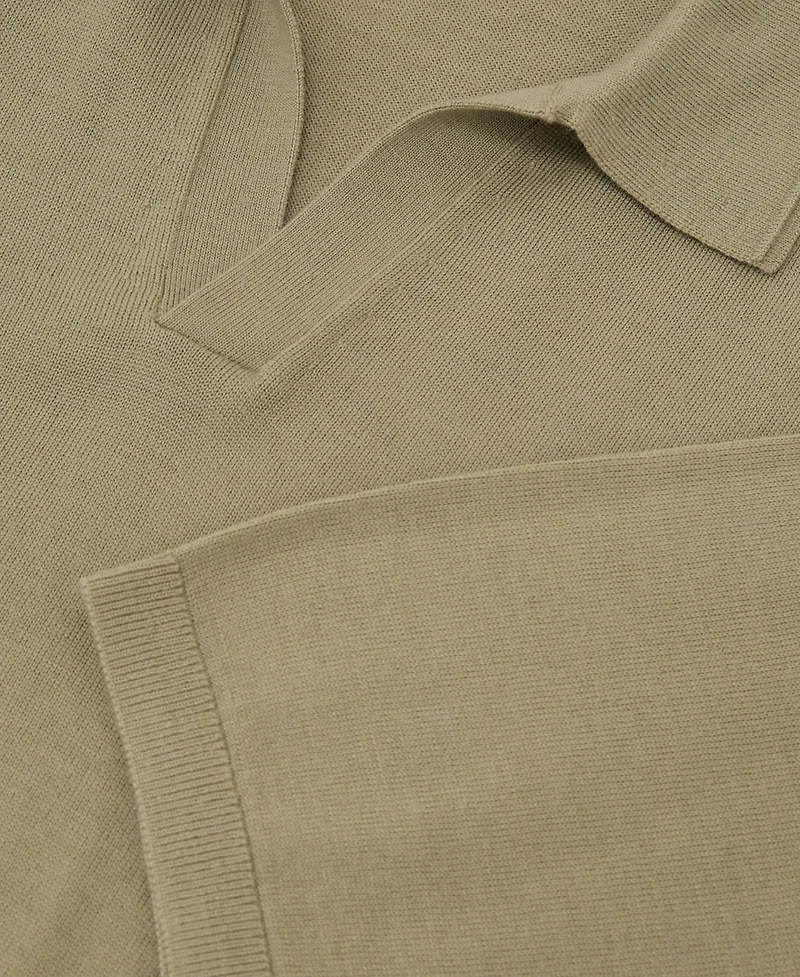 Reiss Men's Duchie Merino Wool Open-Collar Polo Shirt