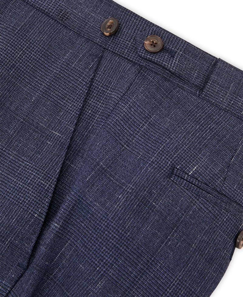 Reiss Men's Penso Wool-Blend Check Classic-Fit Suit Pants
