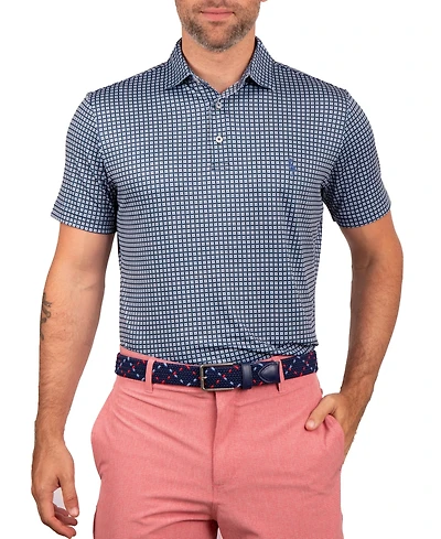 TailorByrd Men's Square Geo Performance Polo