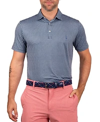 TailorByrd Men's Square Geo Performance Polo
