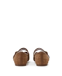 Reiss Women's Eliza Croc Embossed Ballet Shoe