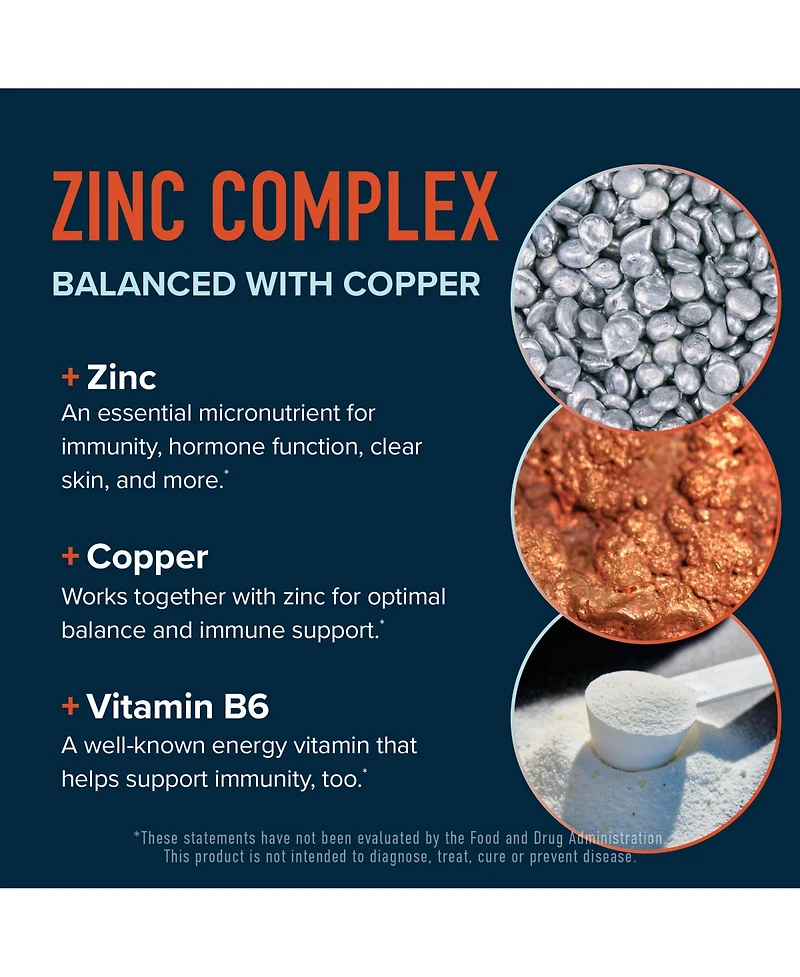SMNutrition Zinc 30mg Microbeadlets with Copper | Highly Absorbable Zinc Bisglycinate & Orotate With 2mg Chelated Copper + Vitamin B6 | Gluten-Free |