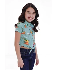 Lion King Toddler Girls Short Sleeve Button Down Shirt