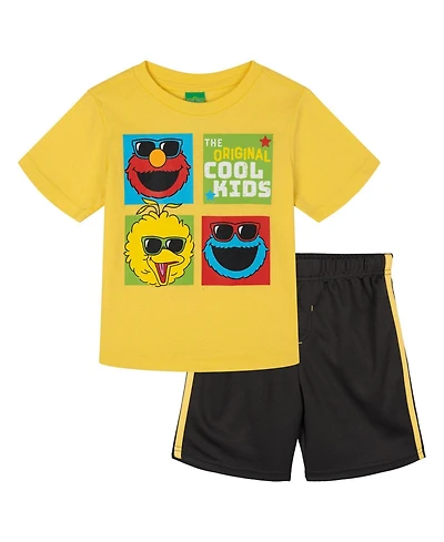 Sesame Street Baby Boy's (12M-24M) Athletic 2-Piece T-Shirt and Shorts Set