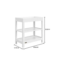 Graco Teddi Changing Table with Water-Resistant Changing Pad - White/Driftwood