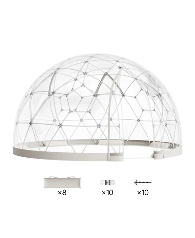 Vevor 12 x 7.2 ft Garden Bubble Tent for 4-7 Person Outdoor Clear Geodesic Dome