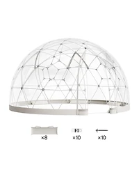 Vevor 12 x 7.2 ft Garden Bubble Tent for 4-7 Person Outdoor Clear Geodesic Dome