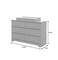 Storkcraft Brookside 6 Drawer Double Dresser