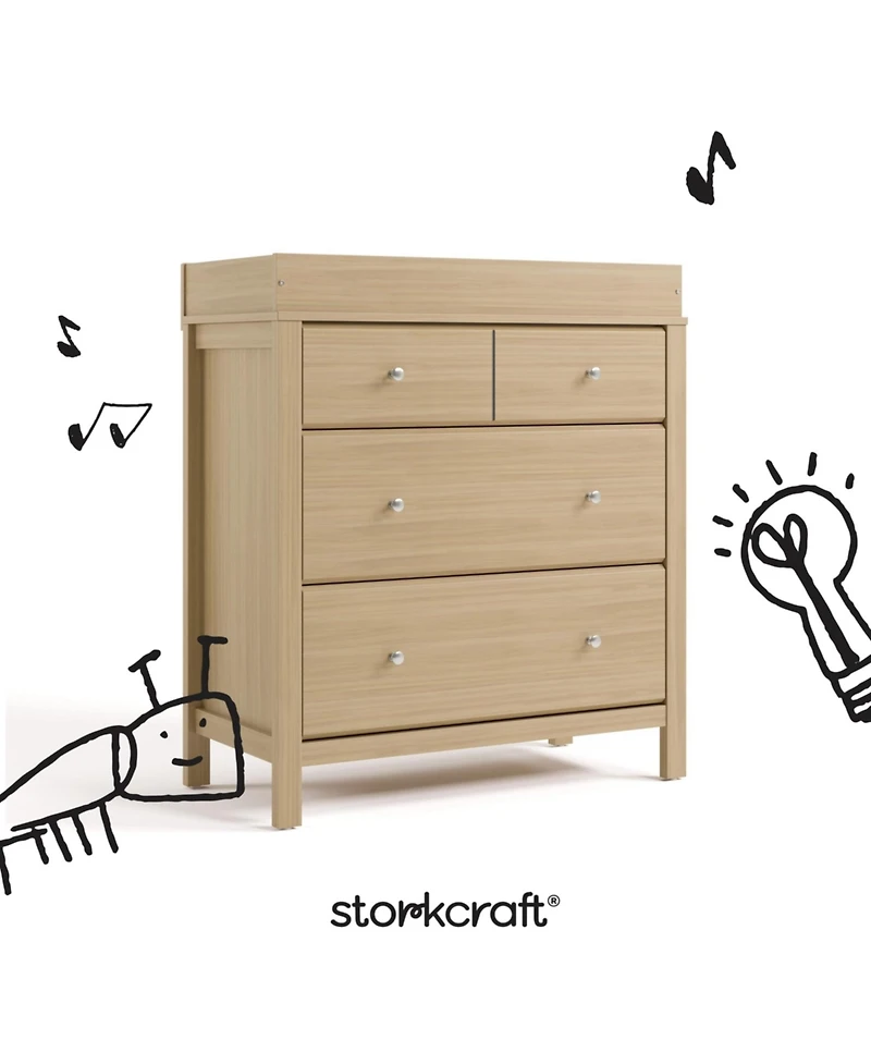 Storkcraft Carmel 3 Drawer Chest with Changing Topper