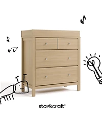 Storkcraft Carmel 3 Drawer Chest with Changing Topper
