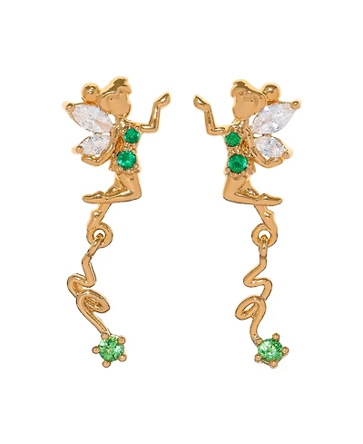Girls Crew Crystal Disney Tinker Bell Pixie Dust Earrings