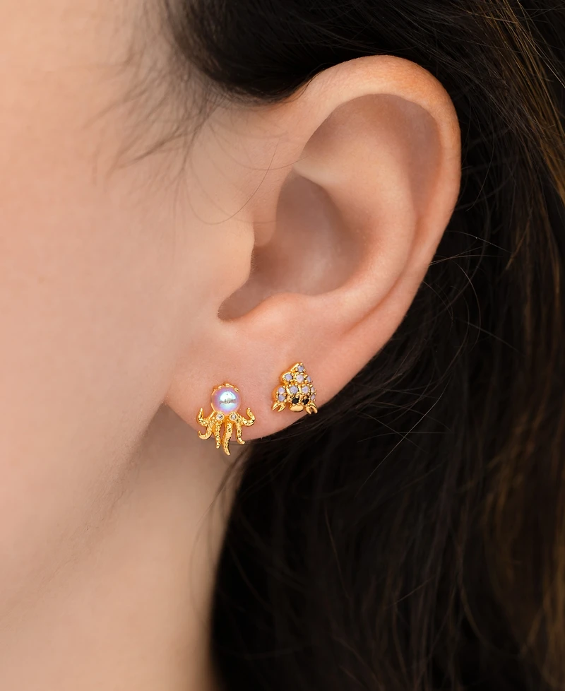 Girls Crew Crystal Sandbar Stud Earrings Set