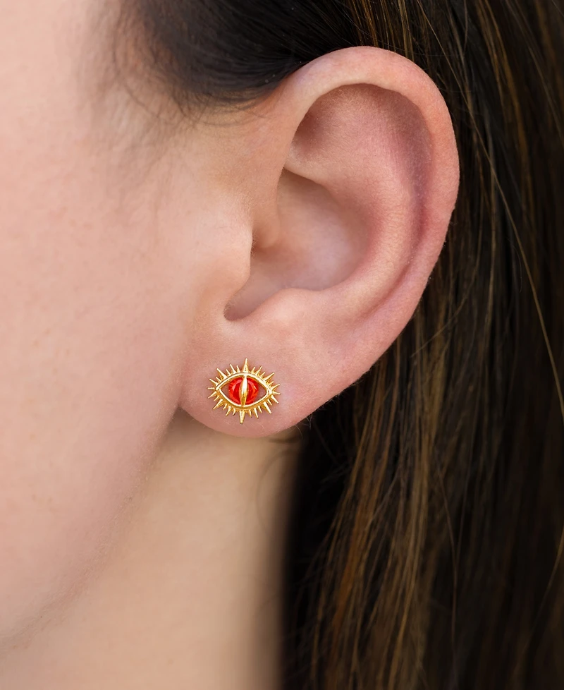 Girls Crew Crystal The Lord of the Rings Eye of Sauron Stud Earrings
