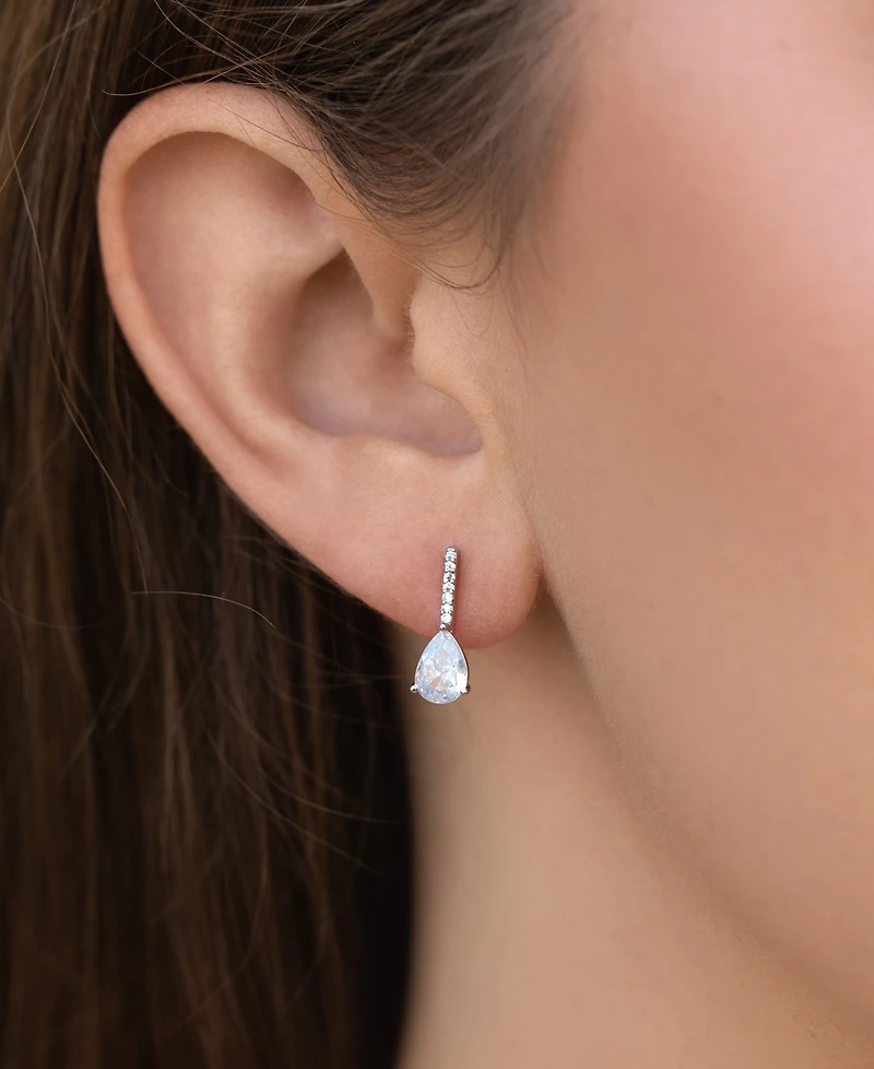 Girls Crew Crystal Cape May Pear Stud Earrings