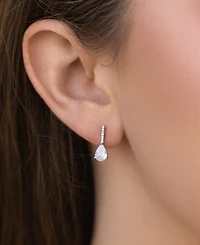 Girls Crew Crystal Cape May Pear Stud Earrings
