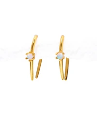 Girls Crew Crystal Todos Santos Opal Hoop Earrings