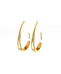 Girls Gold-Plated Crew Through Hoop Earrings