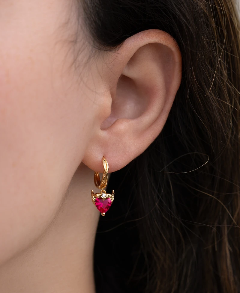 Girls Crew Crystal Marvel's Scarlet Witch Heartspell Hoop Earrings