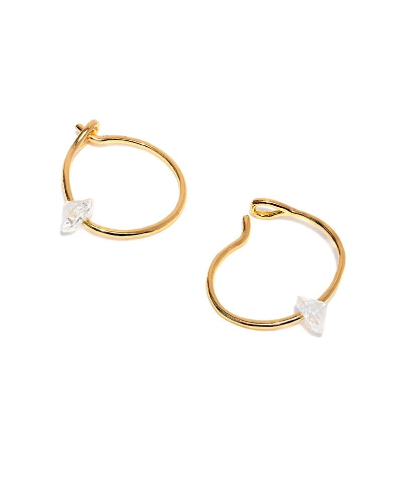 Girls Crew Crystal Endless Dewdrop Hoop Earrings