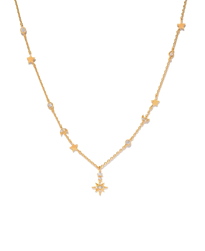 Girls Crew Gold-Plated Crystal Starbeam Necklace