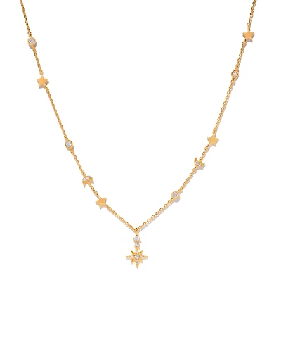 Girls Crew Gold-Plated Crystal Starbeam Necklace
