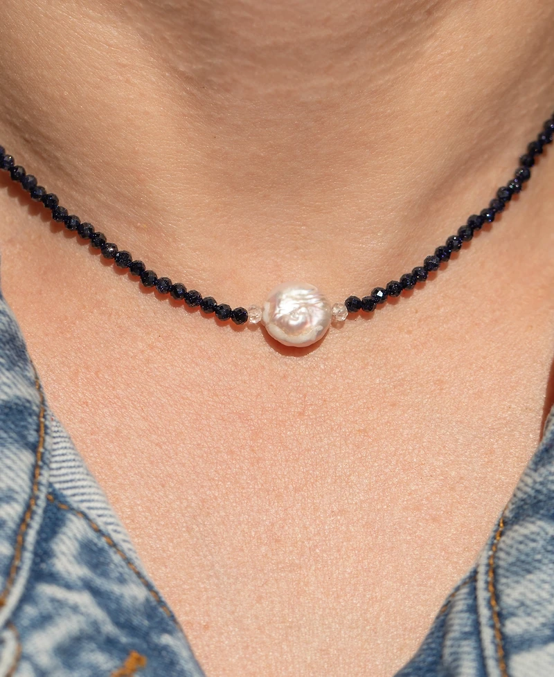 Girls Crew Crystal Palawan Freshwater Pearl Beaded Necklace
