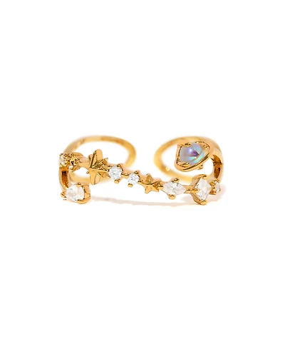 Girls Crew Crystal Solar Divide Adjustable Ring