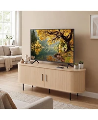 Slickblue Mid-Century Curved Tv Stand for TVs up to 60 Inches