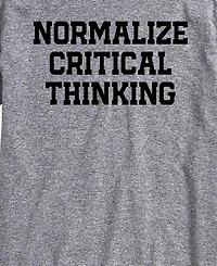 Airwaves Men's Normalize Critical Thinking Short-Sleeve Graphic T-Shirt