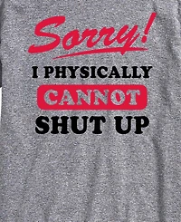 Airwaves Men's Sorry Cannot Shut Up Short-Sleeve Graphic T-Shirt