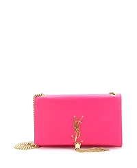 Pre-Owned Saint Laurent Medium Classic Monogram Tassel Crossbody Bag Leather