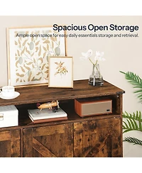 Slickblue Wooden Shoe Cabinet for Entryway with 3 Door Storage
