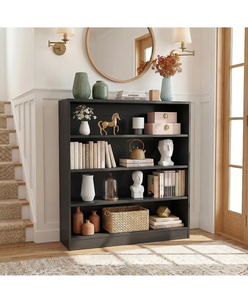 Aheaplus Wooden Shoes Rack Storage Cabinet with Shelves