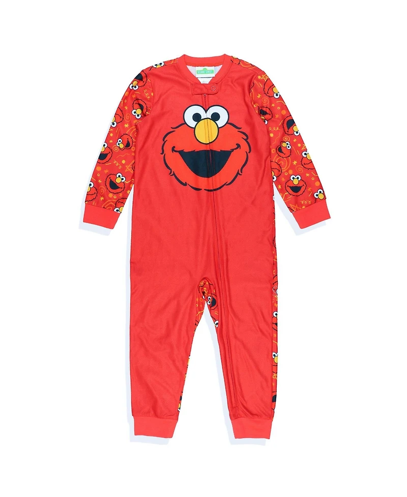 Sesame Street Boy's (2T-6) Elmo Character 1Piece Front-Zip Footless Sleeper Pajama