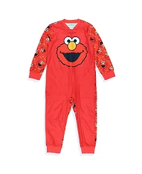 Sesame Street Boy's (2T-6) Elmo Character 1Piece Front-Zip Footless Sleeper Pajama