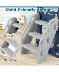 Slickblue 10-in-1 Kids Slide Playset with Climber Indoor Outdoor Fun Center