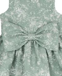 Rare Editions Girls' 2T-6X Brocade Bodice with Large Self Bow Dress