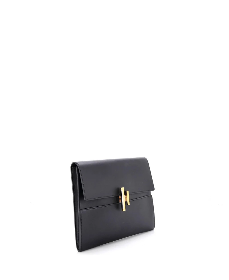 Pre-Owned HERMES Cinhetic Clutch Villandry Calfskin