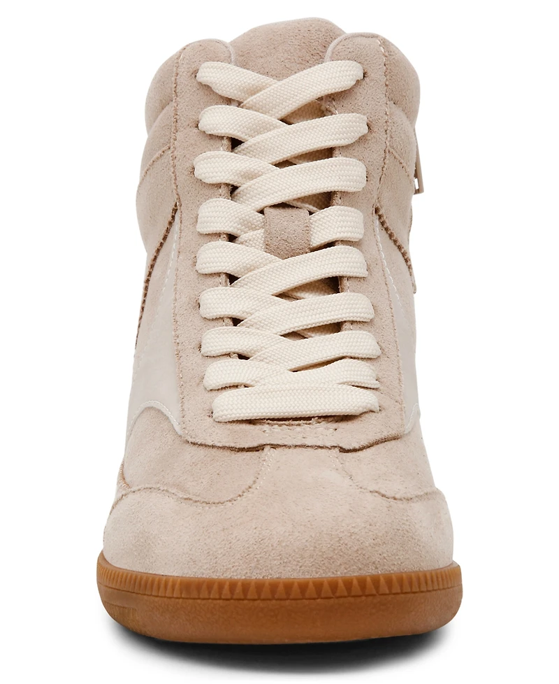 Dv Dolce Vita Women's Camdan High Top Lace-Up Wedge Sneakers