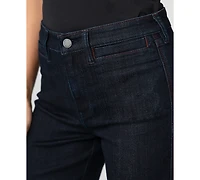 Liverpool Los Angeles Women's Side Stitch Detail Mid-Rise Straight Jeans