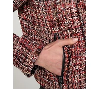 Liverpool Los Angeles Women's Tweed Fringe Zip Jacket