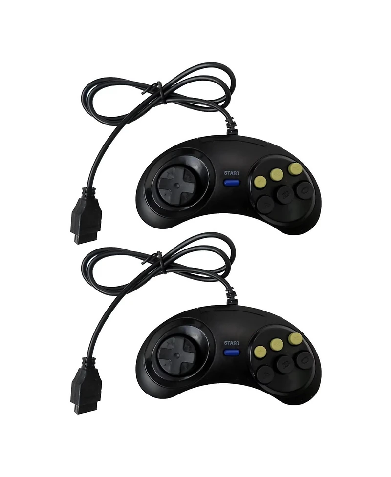 ECHTPeak 2-peaces Game Controller, 6-Button Arcade Pad, Ergonomic Design Game Controller, For Sega Genesis