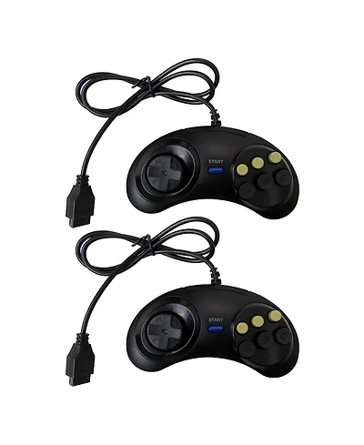 ECHTPeak 2-peaces Game Controller, 6-Button Arcade Pad, Ergonomic Design Game Controller, For Sega Genesis