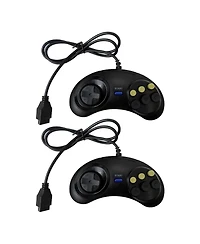 ECHTPeak 2-peaces Game Controller, 6-Button Arcade Pad, Ergonomic Design Game Controller, For Sega Genesis