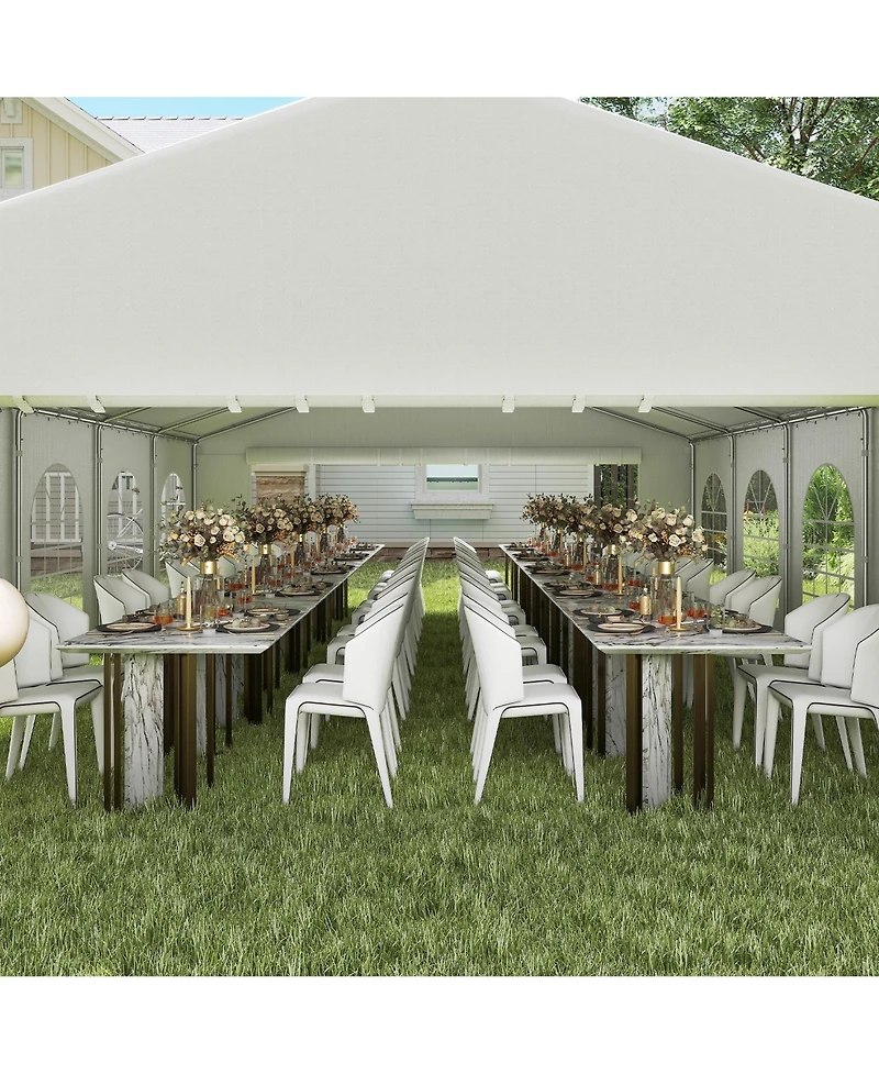 Outsunny 16' x 32' Heavy-duty Large Wedding Tent with Sidewalls