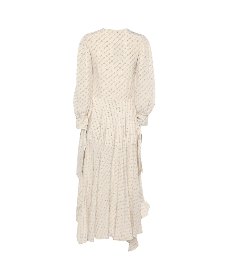 Pre-Owned Stella Mccartney Women's Logo Print Marley Midi Dress