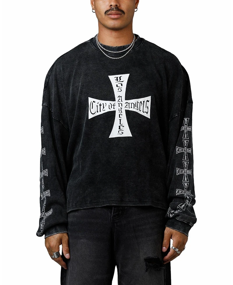 mnml Men's Washed Chopper Thermal Long Sleeve T-Shirt