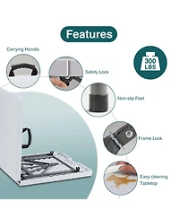 Yiortwo Heavy Duty Folding Table with Handle, Portable Indoor Outdoor Utility