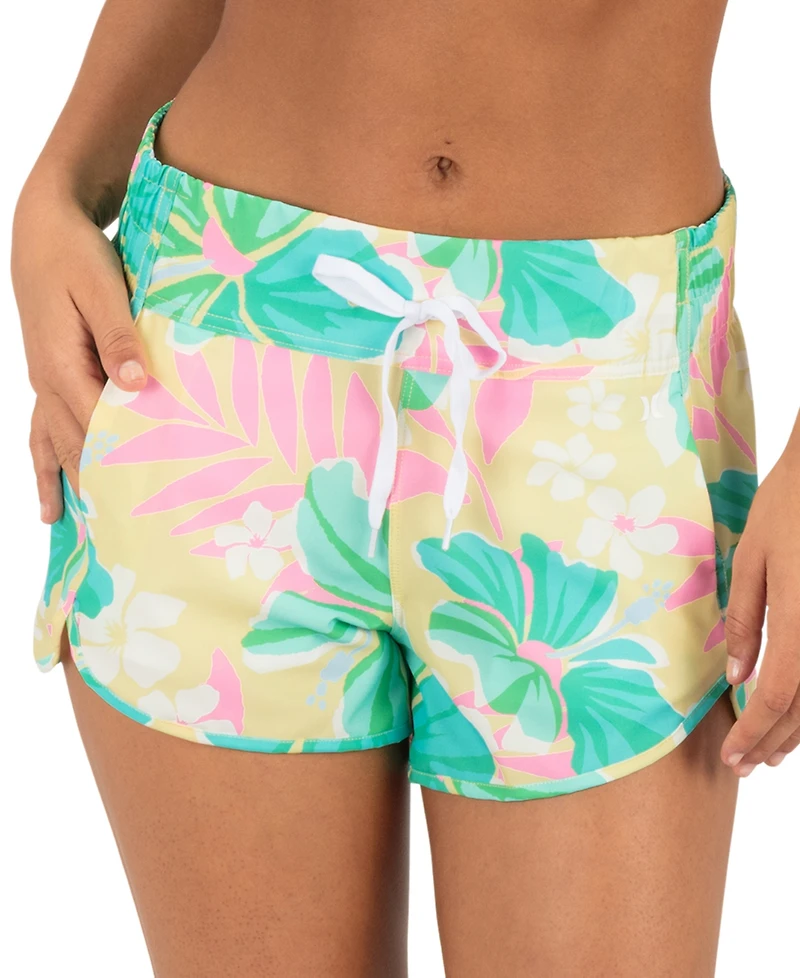 Hurley Women's Tie Waistband Zipper Boardshort